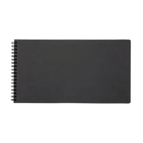 Panobook, a wide black landscape-format desk notebook