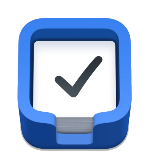 The Things app icon: a blue rounded square with a dark checkmark